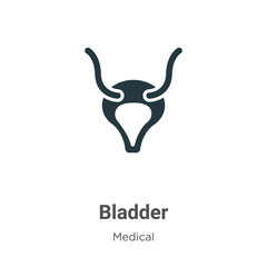 Poster - Bladder glyph icon vector on white background. Flat vector bladder icon symbol sign from modern medical collection for mobile concept and web apps design.