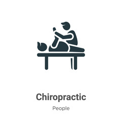 Poster - Chiropractic glyph icon vector on white background. Flat vector chiropractic icon symbol sign from modern people collection for mobile concept and web apps design.