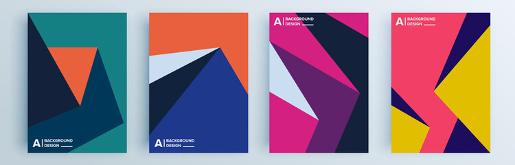 modern abstract covers set, minimal covers design. colorful geometric background, vector illustratio