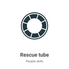 Poster - Rescue tube glyph icon vector on white background. Flat vector rescue tube icon symbol sign from modern people skills collection for mobile concept and web apps design.