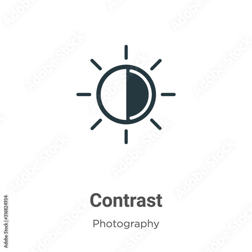 Fotografía Contrast glyph icon vector on white background