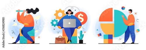 Fotomural Business Strategy research illustrations
