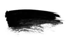 Abstract Black Ink Texture Japan Style On A White Background.