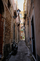 Wall Mural - one of the charming, narrow street in Ortigia, oldest part of the beautiful baroque city of Syracuse in Sicily, Italy