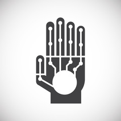 Fototapete - Technology related icon on background for graphic and web design. Simple illustration. Internet concept symbol for website button or mobile app.