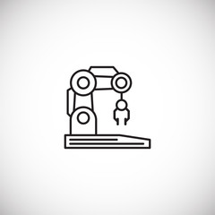 Fototapete - Technolgy related outline icon on background for graphic and web design. Simple illustration. Internet concept symbol for website button or mobile app
