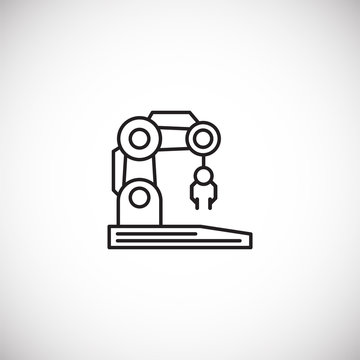 Technolgy related outline icon on background for graphic and web design. Simple illustration. Internet concept symbol for website button or mobile app
