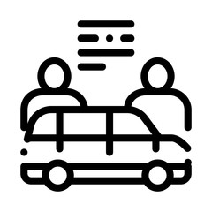 Poster - Car Dealer Buyer Icon Vector. Outline Car Dealer Buyer Sign. Isolated Contour Symbol Illustration