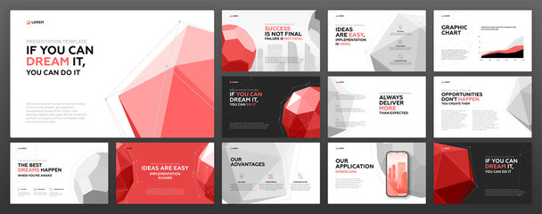 Wall Mural - business powerpoint presentation templates set. use for keynote presentation, brochure design, websi
