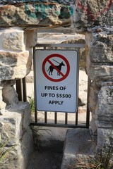 Dog not allowed Fines of up to €5500 apply