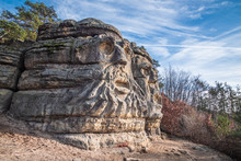 Čertovy Hlavy (The Devil's Heads) Is A Pair Of In Situ Rock Sculptures Near Želízy In The Central Bohemian Region Of The Czech Republic, Created By Václav Levý.