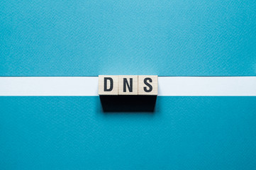 Wall Mural - Dns word concept on cubes