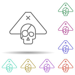Poster - Pirate, nasty in multi color style icon. Simple thin line, outline vector of nasty icons for ui and ux, website or mobile application