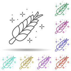 Poster - Wheal, grain in multi color style icon. Simple thin line, outline vector of oktoberfest icons for ui and ux, website or mobile application