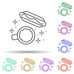 Poster - Picnic, beer in multi color style icon. Simple thin line, outline vector of oktoberfest icons for ui and ux, website or mobile application