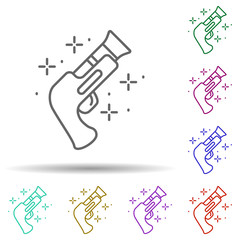 Poster - Gun, weapons in multi color style icon. Simple thin line, outline vector of oktoberfest icons for ui and ux, website or mobile application