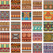 Set Of Seamless Color Ethnic Tribal Pattern
