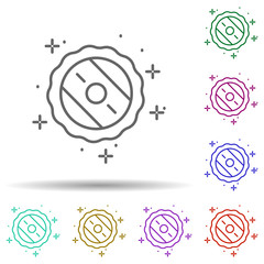 Poster - Beer cap, beer in multi color style icon. Simple thin line, outline vector of oktoberfest icons for ui and ux, website or mobile application