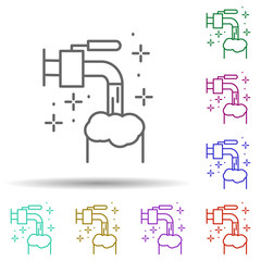 Poster - Beer tap, beer in multi color style icon. Simple thin line, outline vector of oktoberfest icons for ui and ux, website or mobile application