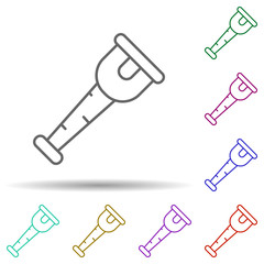 Poster - Wooden leg, pirate in multi color style icon. Simple thin line, outline vector of pirate icons for ui and ux, website or mobile application