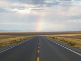 Fototapeta Na sufit - The Loneliest Hwy In America meets a Rainbow Hwy 50 Nevada USA
