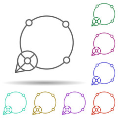 Poster - Prehistoric amulet in multi color style icon. Simple thin line, outline vector of prehistoric icons for ui and ux, website or mobile application