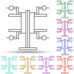 Poster - Robotic technology machine in multi color style icon. Simple thin line, outline vector of robotisc icons for ui and ux, website or mobile application