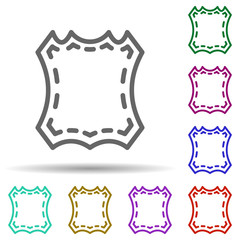 Poster - Leather in multi color style icon. Simple thin line, outline vector of row matterial icons for ui and ux, website or mobile application