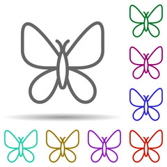 Poster - Silk in multi color style icon. Simple thin line, outline vector of row matterial icons for ui and ux, website or mobile application