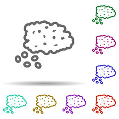 Poster - Hd compounds in multi color style icon. Simple thin line, outline vector of row matterial icons for ui and ux, website or mobile application