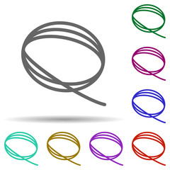 Poster - In lime pipe in multi color style icon. Simple thin line, outline vector of row matterial icons for ui and ux, website or mobile application