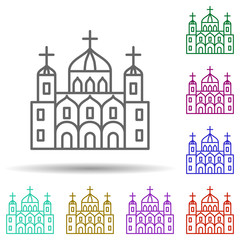 Poster - Russian, culture, christianity, church in multi color style icon. Simple thin line, outline vector of russia icons for ui and ux, website or mobile application