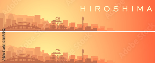 Hiroshima Beautiful Skyline Scenery Banner