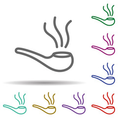 Poster - Pipe in multi color style icon. Simple thin line, outline vector of seaside icons for ui and ux, website or mobile application