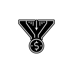 Poster - sales funnel icon. Simple glyph, flat vector of seo and web optimization icons for ui and ux, website or mobile application