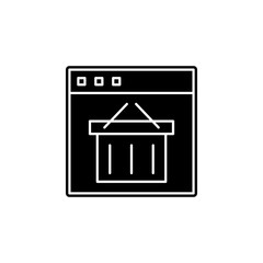 Poster - e-commerce website icon. Simple glyph, flat vector of seo and web optimization icons for ui and ux, website or mobile application