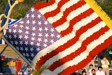 American Flag Made Of Flowers From Rose Parade