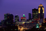 Fototapeta Miasto - Des Moines skyline at night