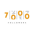 Thank You 7000 Followers Template Design