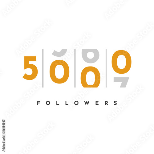 Cuadros en Lienzo Thank You 5000 Followers Template Design
