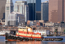 Tugboat In Boston Harbor