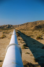 Pipeline In Desert Landscape