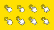 © Matias - Hand clicking icon collection. Set of click pointer hands.