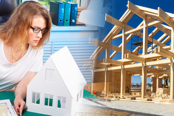 Poster - all work on the design and construction of your home. architectural and construction bureau. project