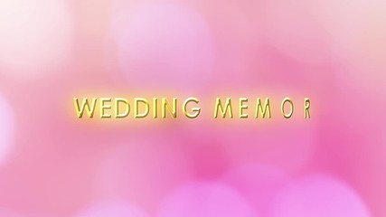 Wall Mural - Wedding Memory cover golden on bokeh blur light abstract background.Motion graphic Romantic magic for your text glowing.Love modern luxury beautiful soft light.Romance valentine concept.Footage 4K