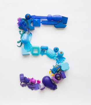 Children's toys rainbow.Letters and symbols