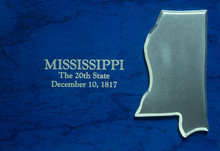 Silver Map Of Mississippi