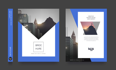 Wall Mural - modern poster flyer pamphlet brochure cover design layout space for photo background, vector templat