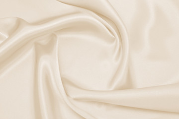 Wall Mural - Draped satin beige fabric for festive backgrounds