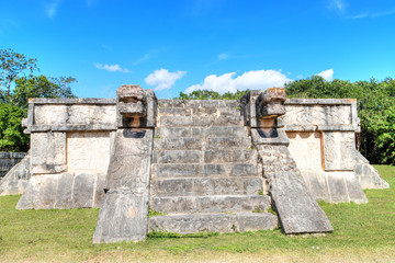 Wall Mural - Platform of Eagles and Jaguars at Chichen Itza in the Yucatan Peninsula of Mexico